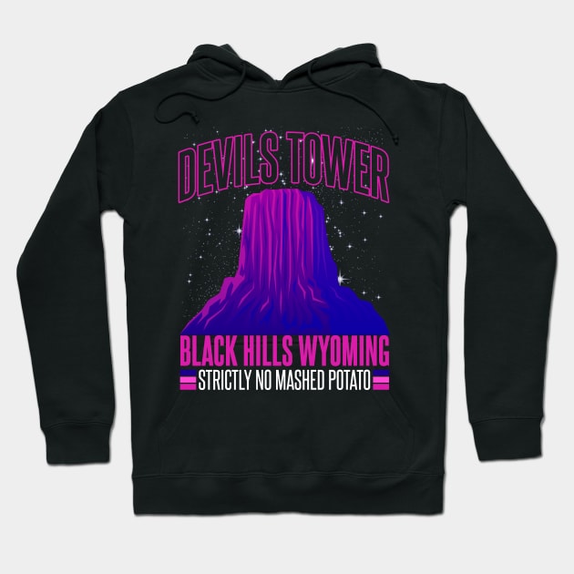 Devils Tower Black Hills Wyoming Hoodie by Meta Cortex